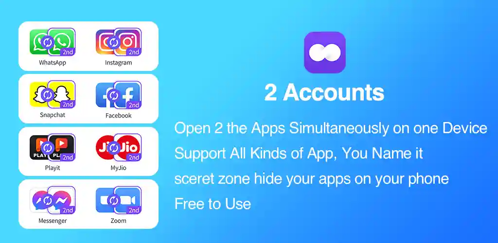 2Accounts Dual Apps Space Mod Apk 1